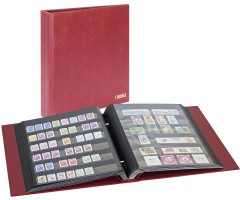 Lindner Briefmarkenalbum mit Schraubmechanik rot Nr. 1190R Lindner Briefmarkenalbum mit Schraubmechanik rot Nr. 1190R