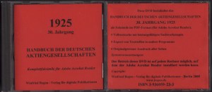Handbuch der deutschen Aktiengesellschaften. 4 Bde. 30. Jahrgang Berlin 1925